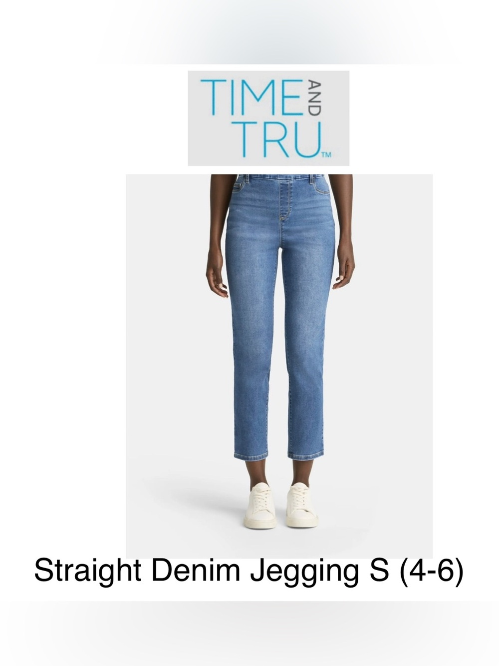 5/$30 Bundle Time and Tru Straight Light Blue Denim Jeggings NWT SMALL (4-6) - Picture 1 of 14
